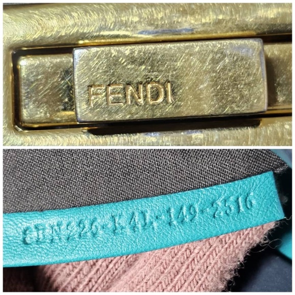 Authentic Fendi Peekaboo Normal Bag Deep Navy Blue - Picture 6 of 14